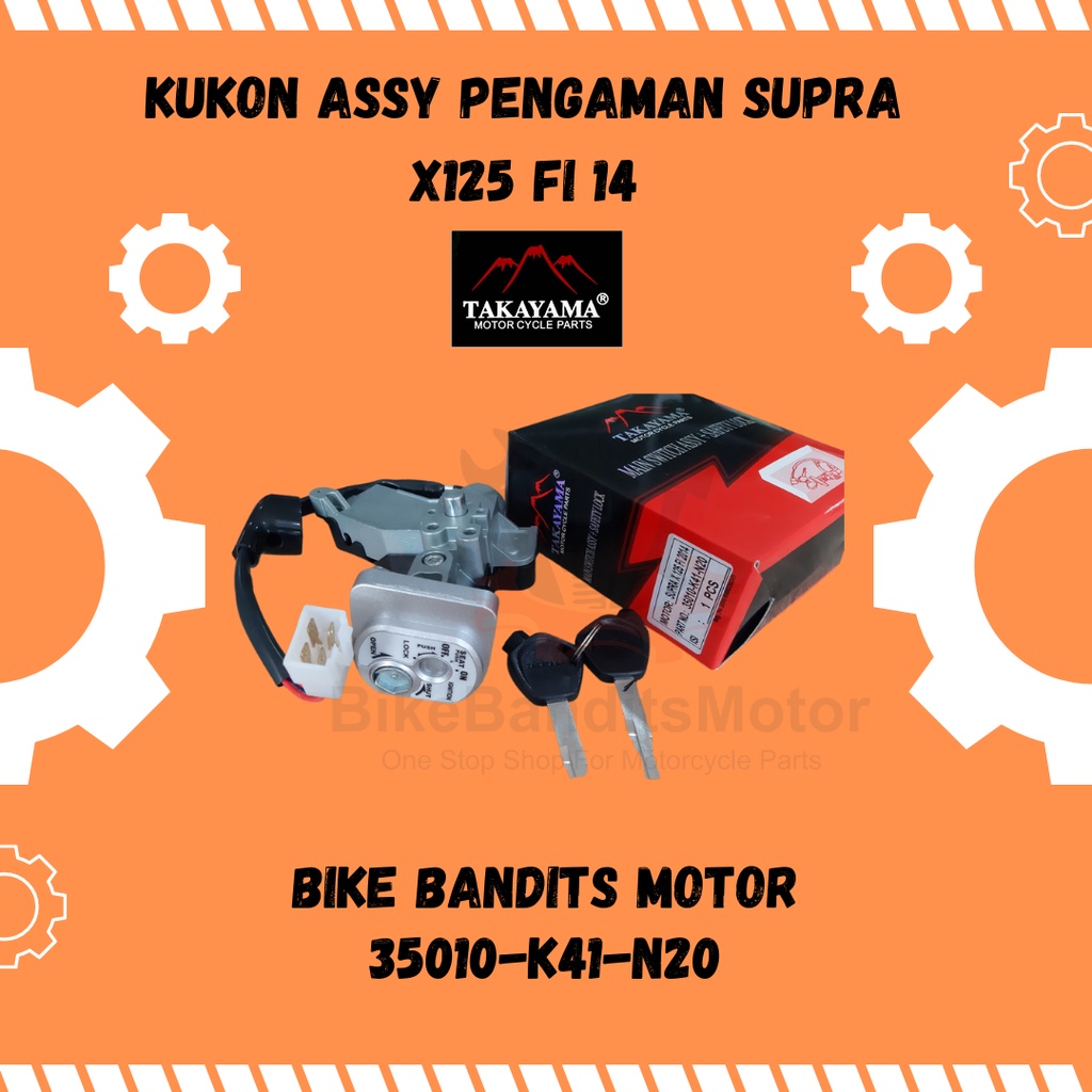 Kunci Kontak Assy + Pengaman Supra X 125 FI 2014 Takayama