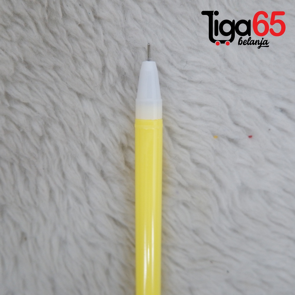 365 GEL PEN #41155 Pulpen Gel Glitter Bahan Rubber Karakter