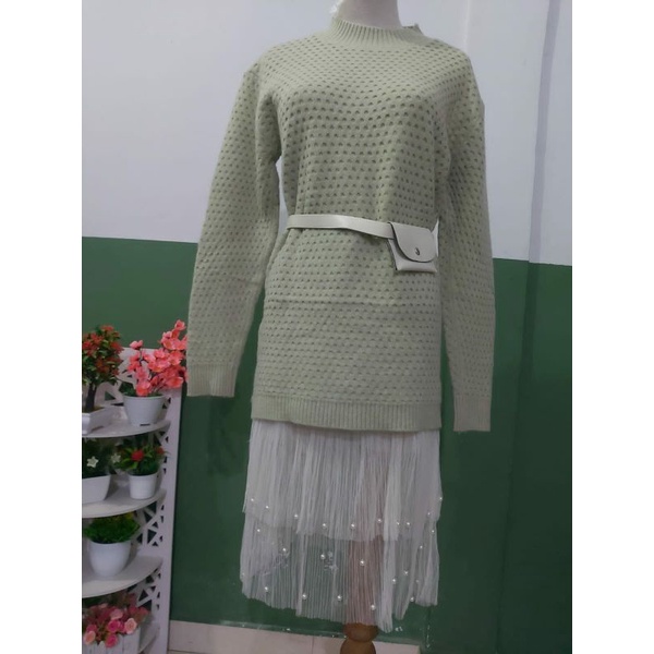 tunik rajut tutu import 3 in 1