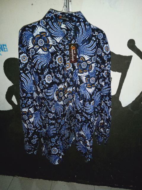 Bisa Cod Batik Danabrata Kemeja Batik Pria Lengan Panjang Motif Sayap Jagad Kode 035 Size M L Xl Xxl