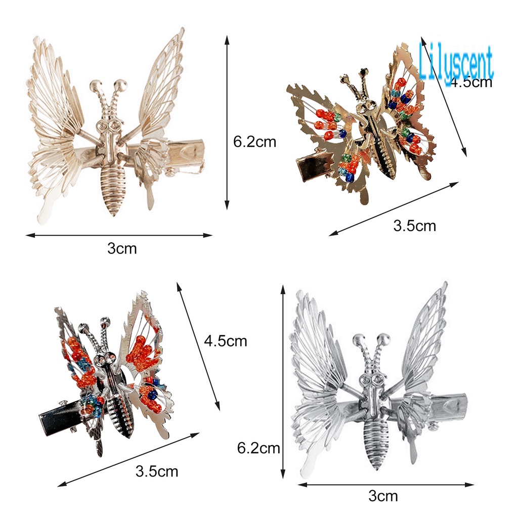Lily Jepit Rambut Desain Kupu-Kupu Hollow Out Gaya Korea Untuk Wanita