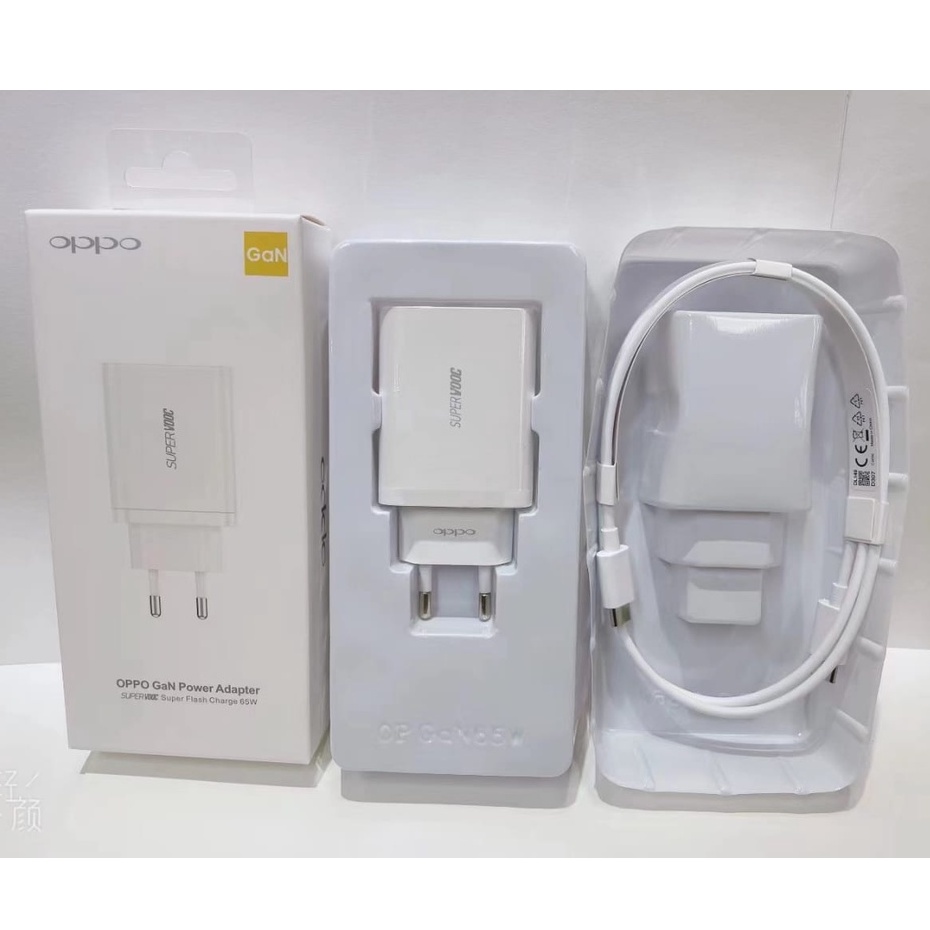 CHARGER OPPO FAST CHARGING SUPER VOOC GAN 65W TYPE C TO TYPE C ORI