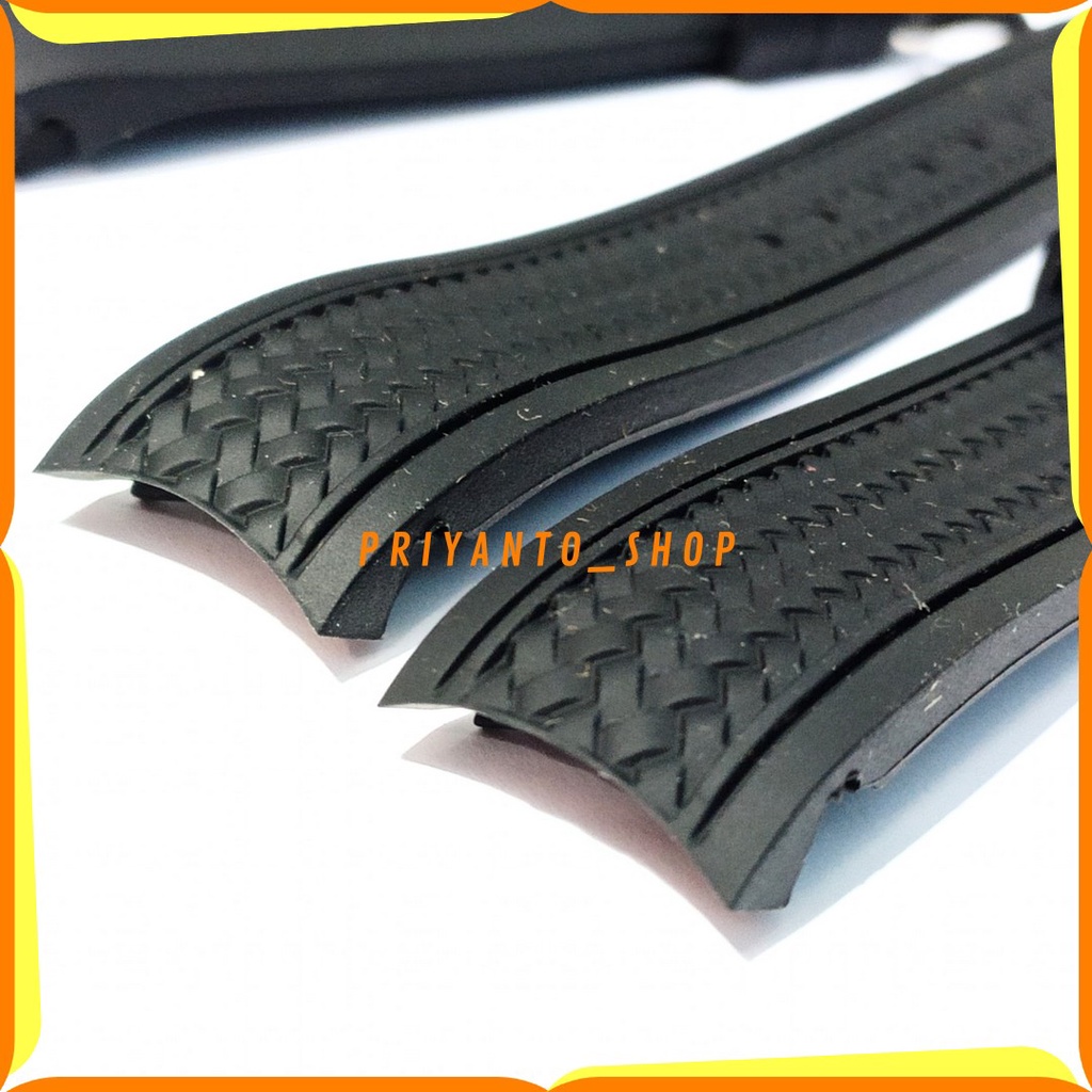 STRAP TALI JAM TANGAN KARET RUBBER 20MM RUBBER WATCH ROLEX HITAM