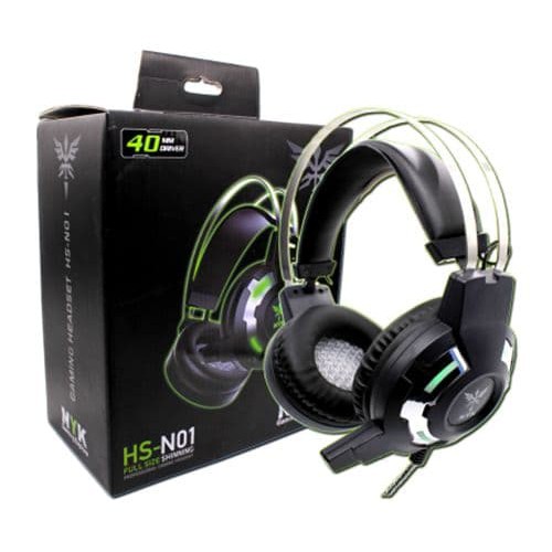 HEADSET HEADPHONE EARPHONE GAMING GAME NYK RGB LED LAMPU NYK NEMESIS HS-N01KUNKKA