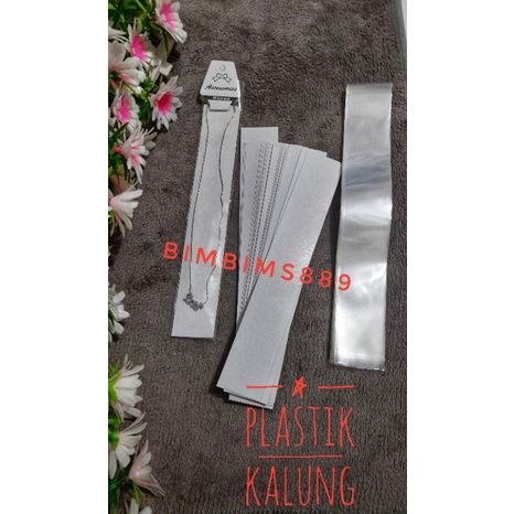 plastik kemas kalung dan gelang isi 50 pcs