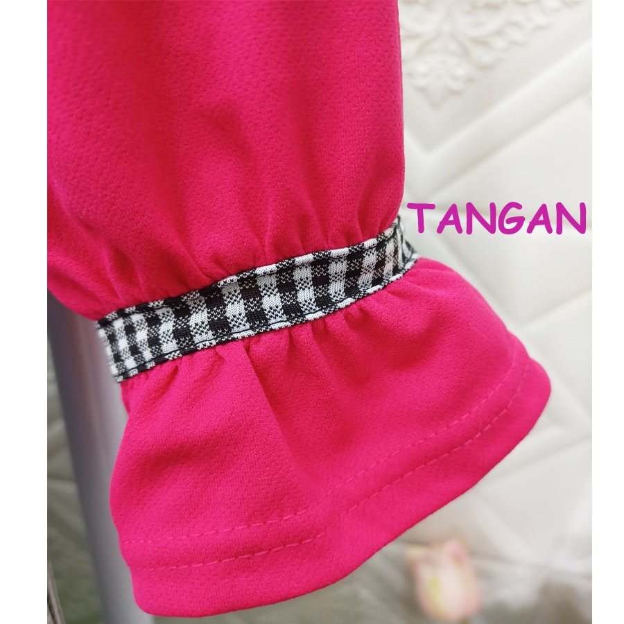 CERIA BERGAYA GAMIS DRESS KOTAK ANAK 5-12Tahun CARLINA