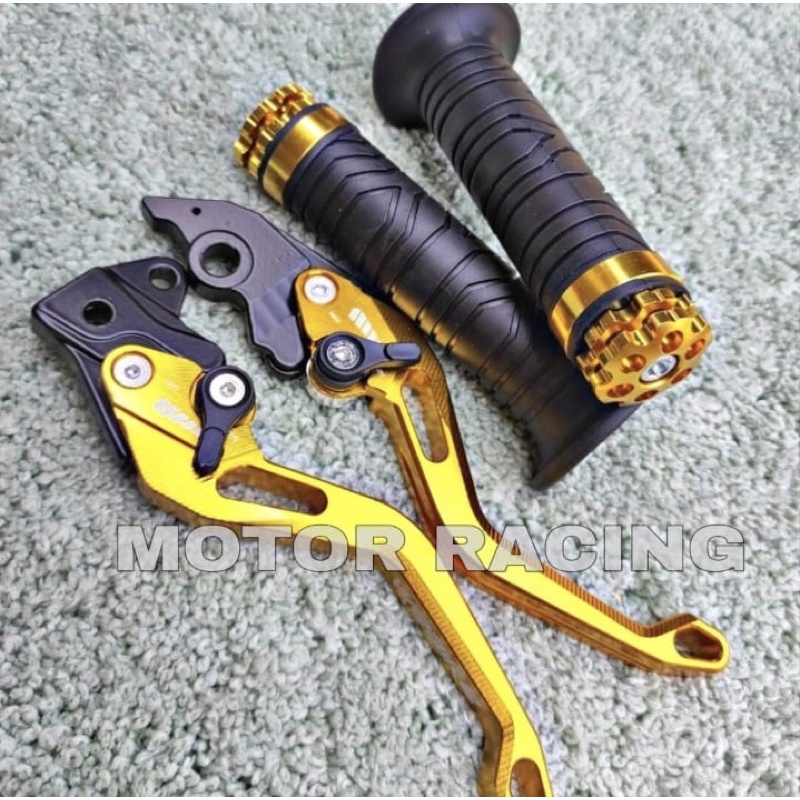 [PROMO] Handle REM Nmax 2015 2016 2017 2018 2019 / All New Nmax 2020 - 2 TONE - GOLD GRIP HAND GRIP HANDGRIP JALU STANG JALU JALU RING HARGA SEPAKET