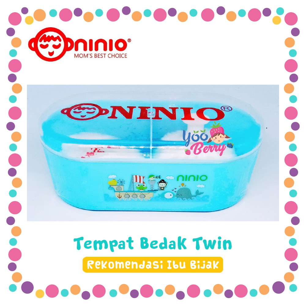 Ninio Tempat Bedak Bayi Powder Case Twin Berry Mart