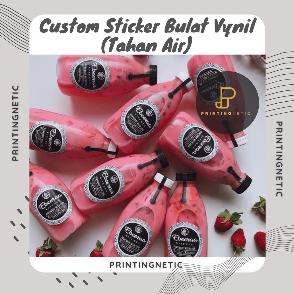 

(FREE DESIGN) Custom Sticker Vynil Bulat Tahan Air / Custom Sticker Bulat / Sticker Logo Bulat