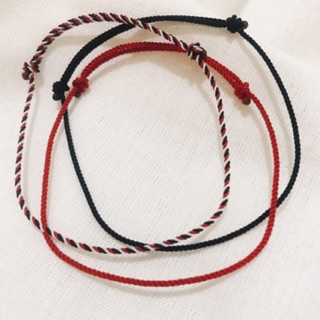 1 set gelang  Tri Datu  polos merah polos hitam gelang  