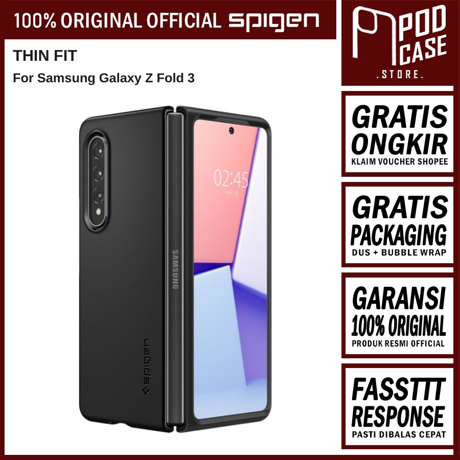 Spigen Samsung Galaxy Z Fold 3 Thin Fit Back Front Slim Casing