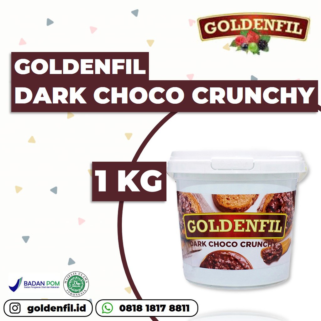 

SALE PROMO SELAI GOLDENFIL DARK CHOCO CRUNCHY CRISPY 1 KG GROSIR