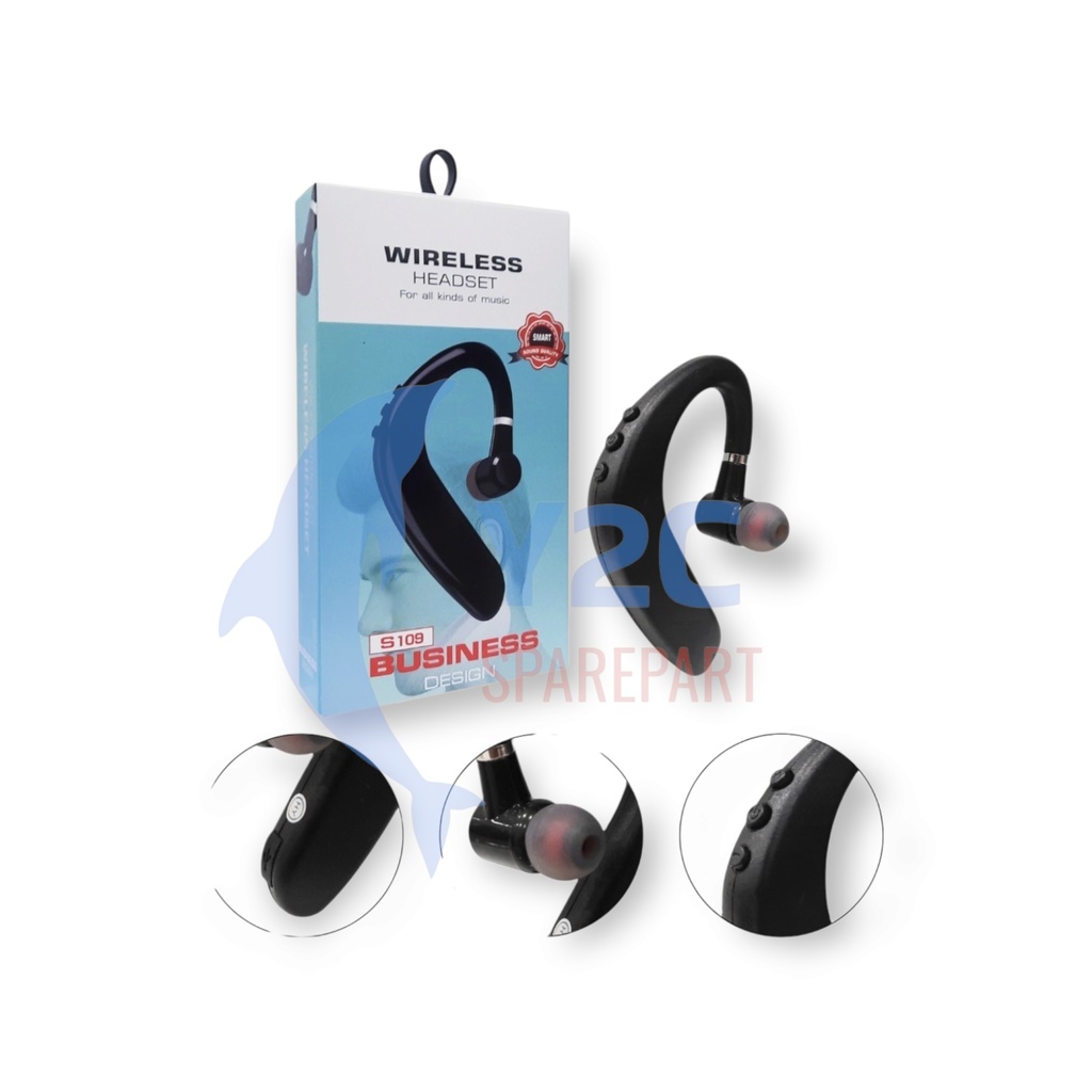 HANDSFREE / EARPHONE BLUETOOTH WIRELESS S109 UNIVERSAL OPPO VIVO REALME XIAOMI SAMSUNG A31 A37 A39 A59A3S A5S A1K Y12 Y91 Y93 Y95 Y71 Y83 V 11 V11 PRO S1 / C2 C3 5 5I 6 PRO REDMI 2 3 4 5 6 6A 7 7A NOTE G530 G532 J110 J320 J300 J330 J530 J730 A20 A30 A50