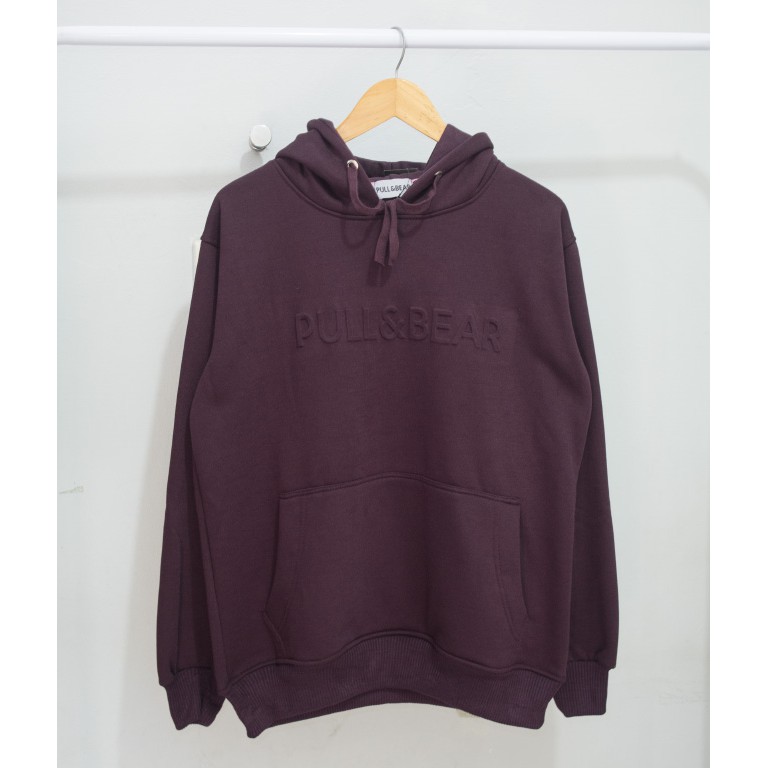 Jaket Hoodie Pull&amp;Bear Embos Premium