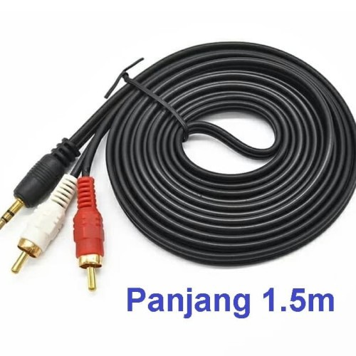 Kabel Jack Audio RCA Penyambung Komputer Laptop Ke Speaker