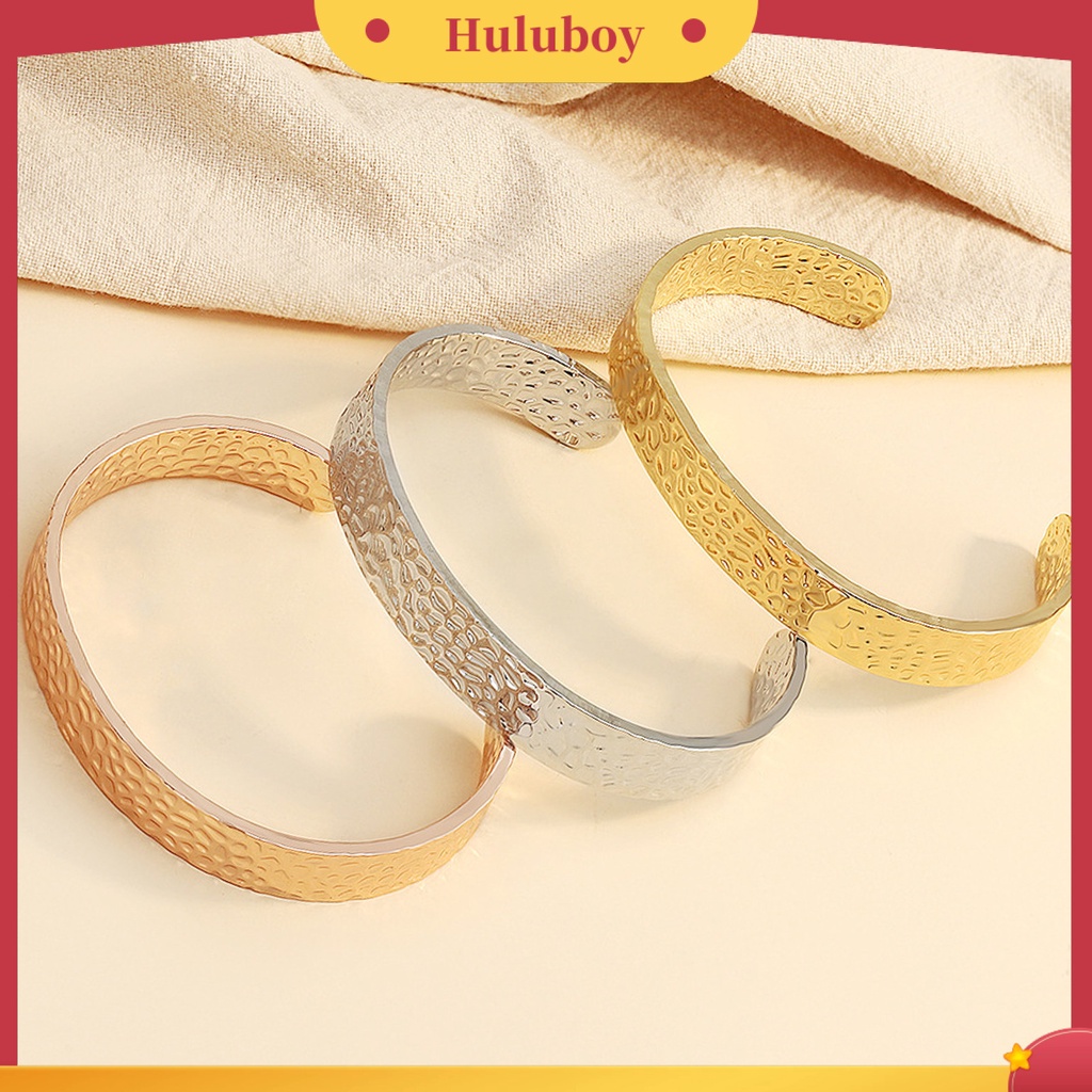 Hu Hu Hu Hu Hu Alat Bantu Pasang Kacamata♡ Gelang Bangle Open Cuff Adjustable Motif Perkusi Bahan Tembaga Untuk Wanita