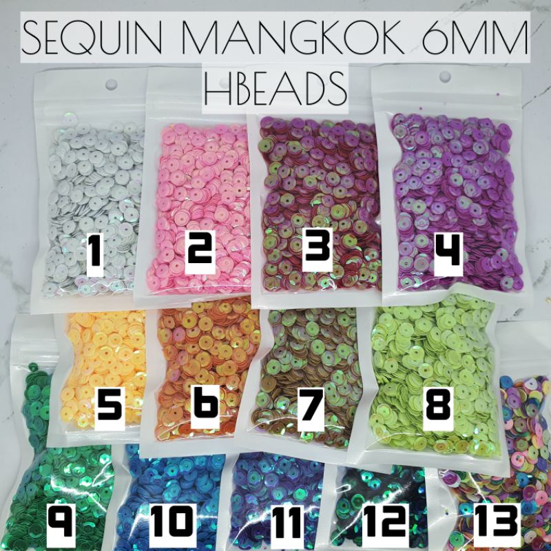 SQ1506 | 20gram Sequin 6mm / payet mangkok