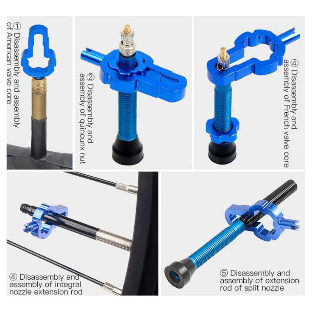 Lanfy Valve Core Remover Sepeda Gunung Multifungsi Sepeda Valve Core Bike Washers Waterproof American French Valve Gas Valves Tools