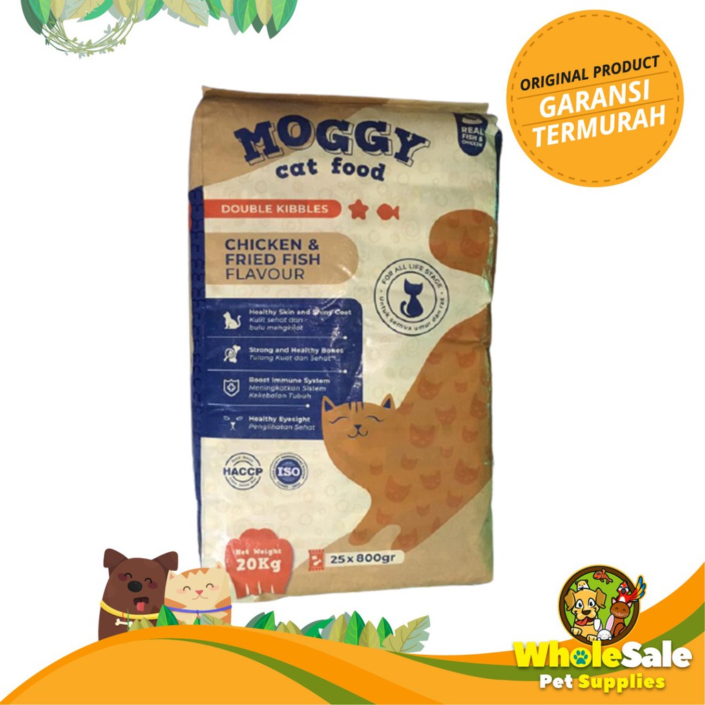 Makanan Kucing MOGGY CAT FOOD 20kg for adult and kitten khusus grab gosend