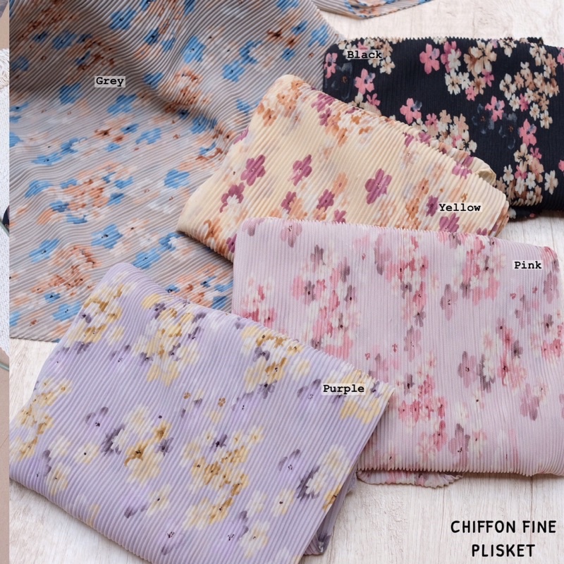 {PLISKET} HIJAB MOTIF SEGIEMPAT - KERUDUNG SEGIEMPAT CHIFFON VINE -CHIFFON MOTIF - 002 PLISKET