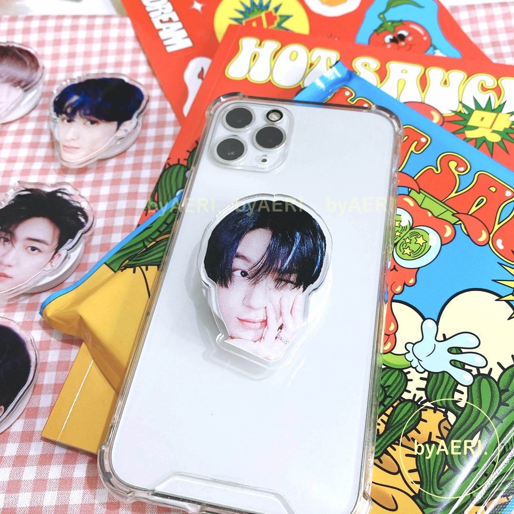 N C T DREAM HOT SAUCE KEYCHAIN &amp; POPSOCKET AKRILIK (GRIPTOK GANCI GANTUNGAN KUNCI CAFE Ready Stock)