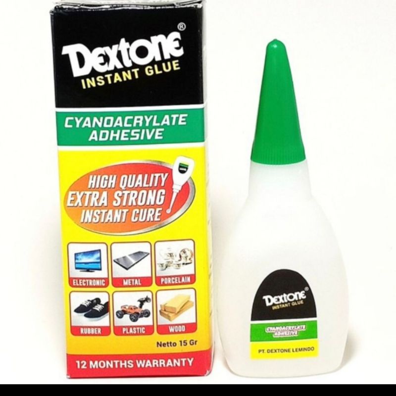 DEXTONE Lem Korea CYANOACRYLATE Instan Glue Tetes Serbaguna 15ml