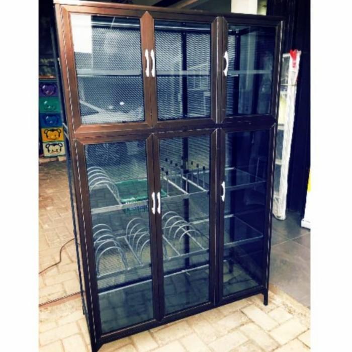 Suja | Lemari Rak Piring Dapur Full Aluminium Tebal Kotak