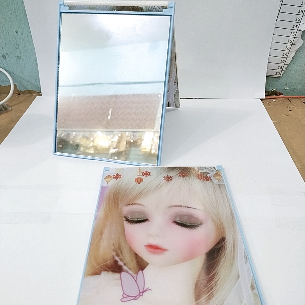 Cermin Lipat Besar Karakter Lucu Cermin Kosmetik Cantik
