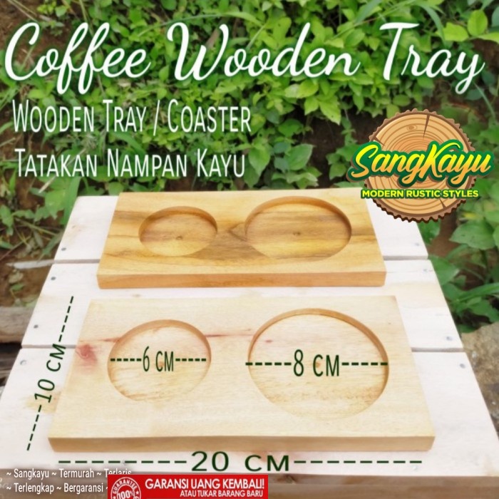 Wooden tray coaster coffee tray nampan kayu MAHONI, TANPA GRAFIR - KAYU MAHONI, TANPA GRAFIR
