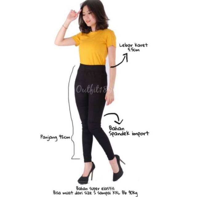 BASIC LEGGING  FIT TO 100KG IMPORT HIGHWAIST S-XXL