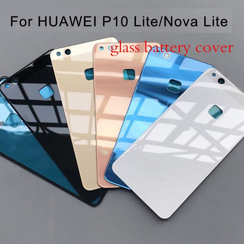 For huawei P10 Lite/Nova Lite glass Cover for Huawei p10lite Back Battery Cover Housing