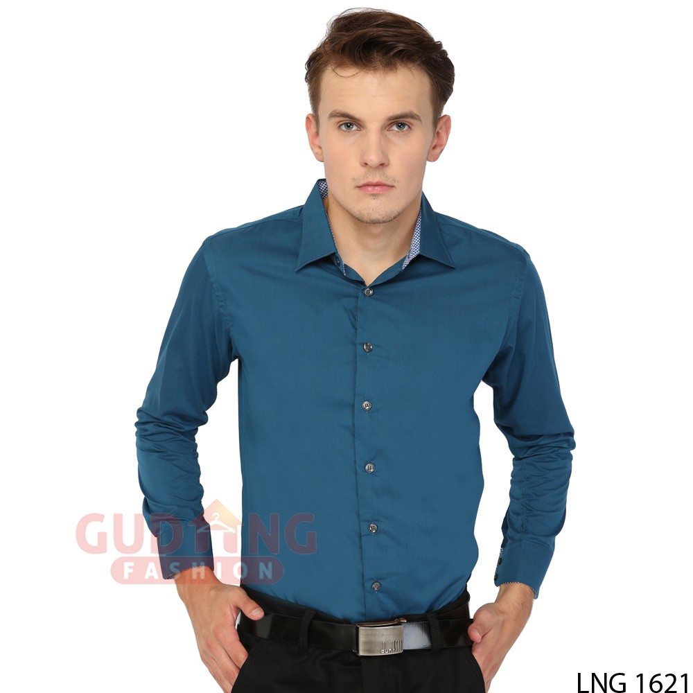 Kemeja Keren Pria Panjang Polos - LNG 1621