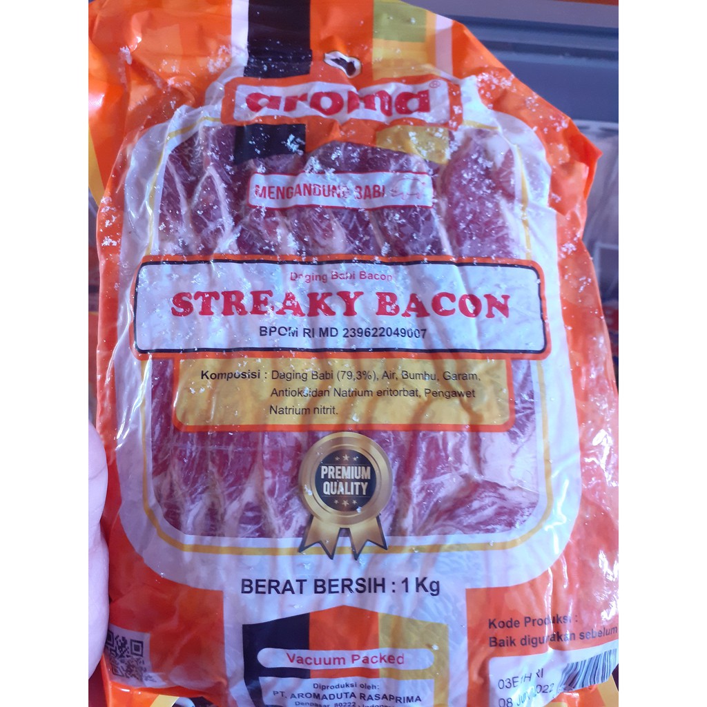 STREAKY BACON AROMA 'PREMIUM QUALITY' 1KG 100% ASLI BALI