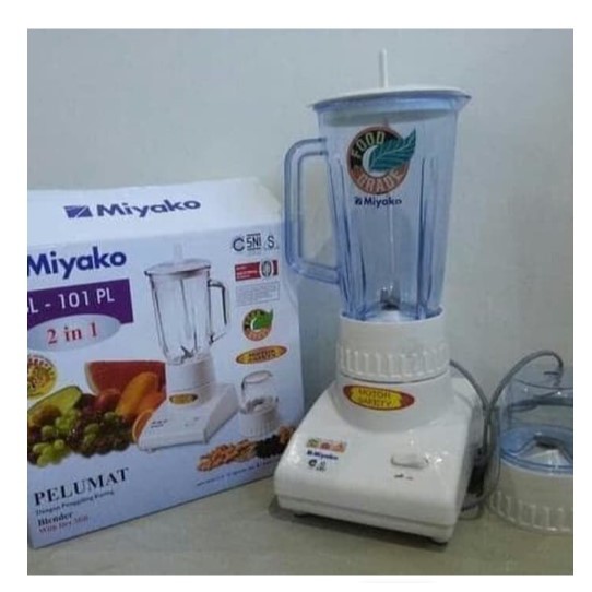 Miyako Blender Plastik 1L 2in1 BL-101PL Pelumat PROMO MURAH GARANSI