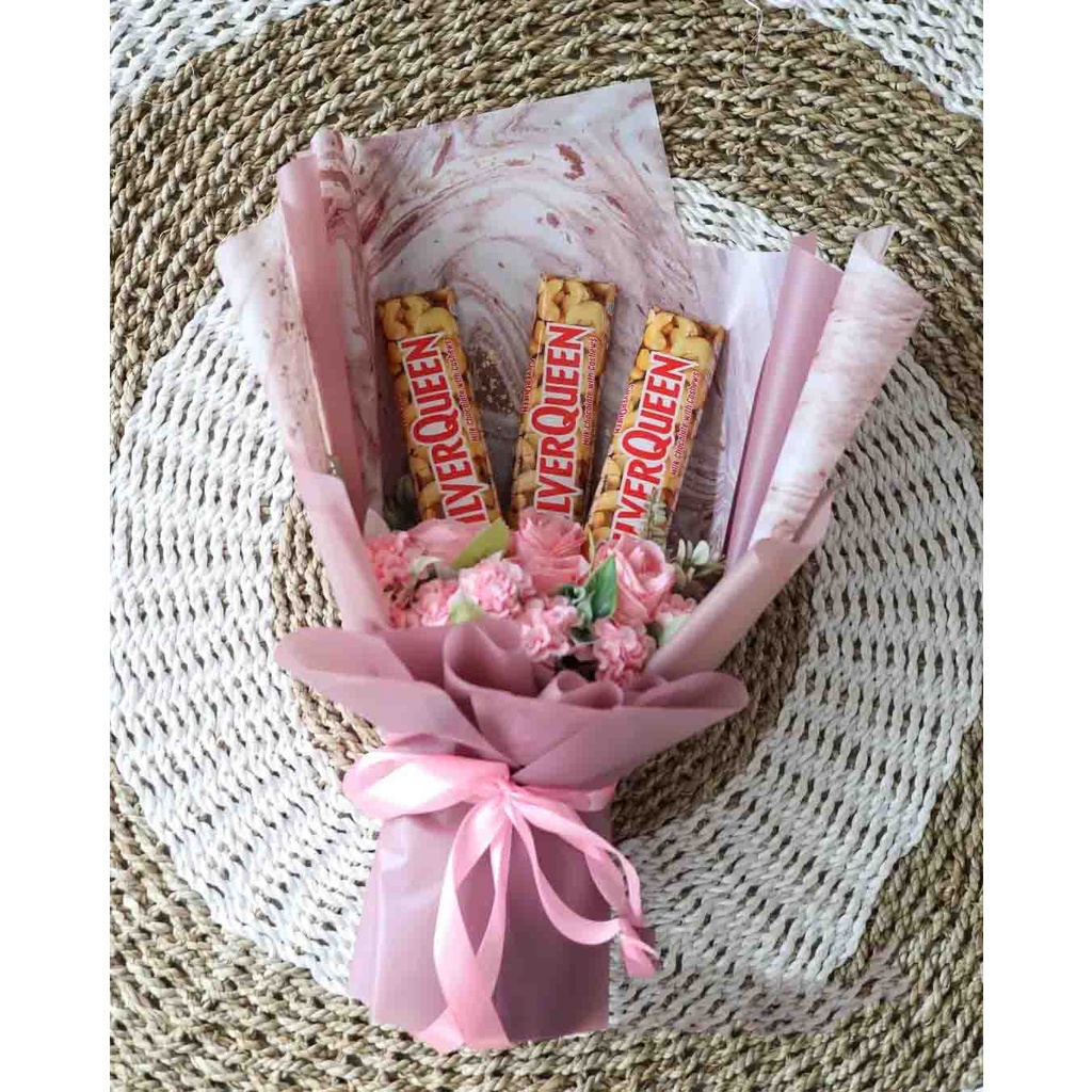 Buket Bouquet wisuda-acara besar-mahar boneka coklat snack bisa request