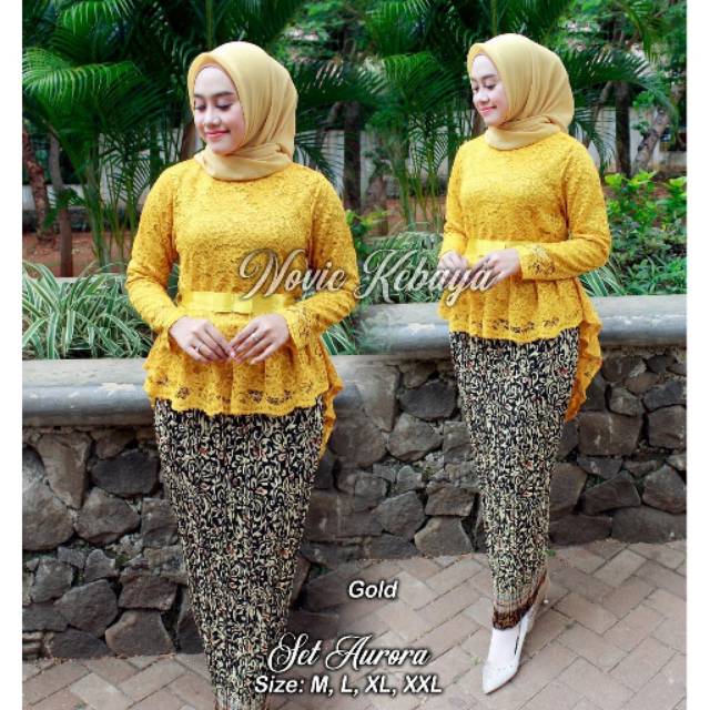 Real pict  Kebaya aurora novie/kebaya modis cantik/kebaya brukat murah