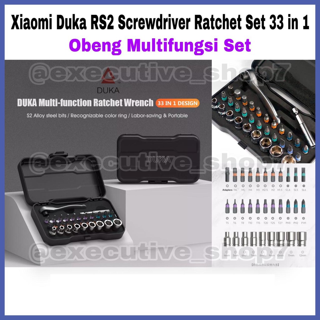 Xiaomi Duka RS2 Screwdriver Tool Set 33 in 1 - Obeng Multifungsi Set