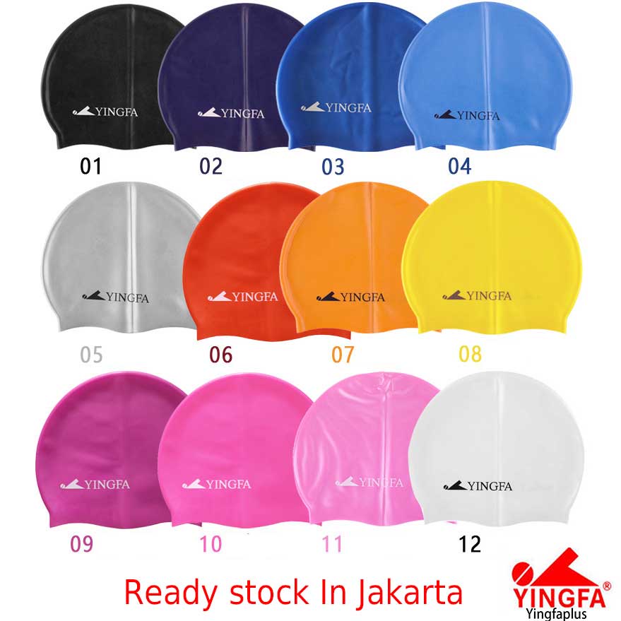 Yingfa Topi Renang Bahan Silikon Elastis Anti Air Untuk Pria/Wanita