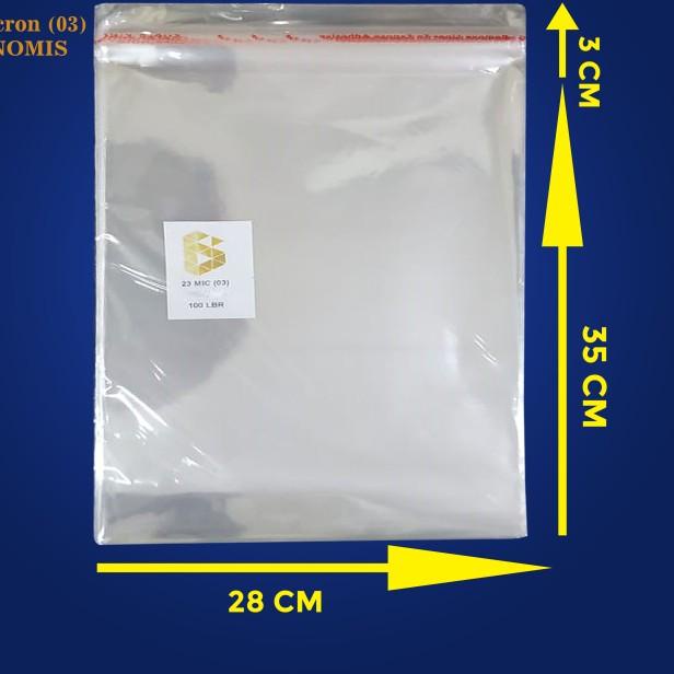 

Plastik 28 x 35 cm OPP EKONOMIS 23micron 100 lbr lem seal