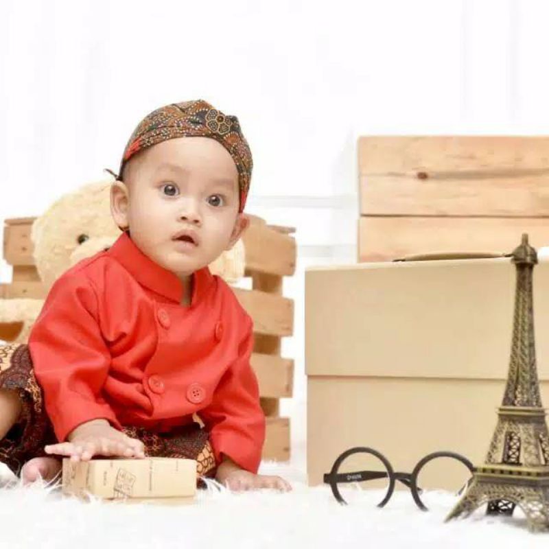 Baju Adat Anak // Beskap Anak // Beskap Bayi // Baju Adat Jawa Bayi Laki Laki // Tedak siten