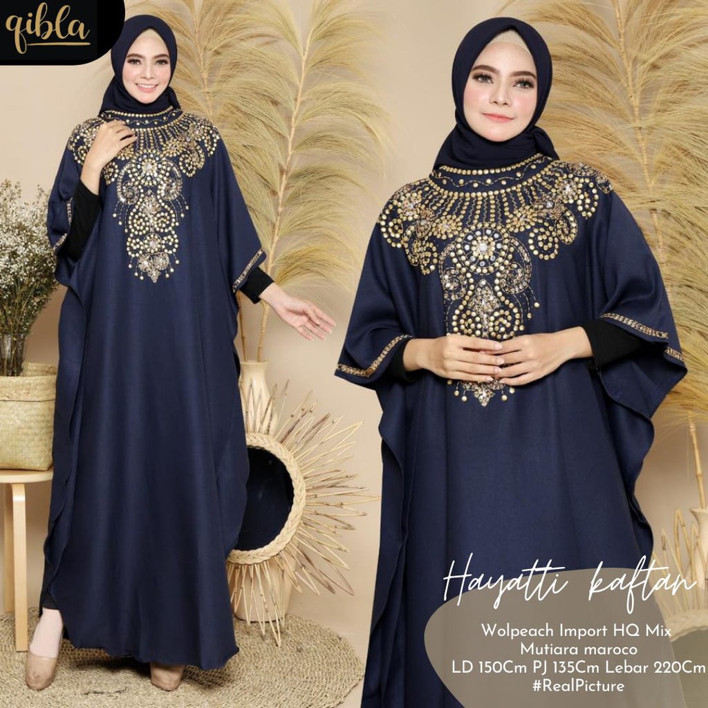 RHS ~ hayatti kaftan premium bahan ceruty babydoll ori solo by qibla hijab