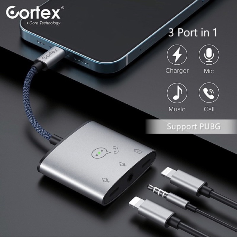 Cortex Splitter iPhone 2in1 Lightning to jack CONVERTER iPhone Original