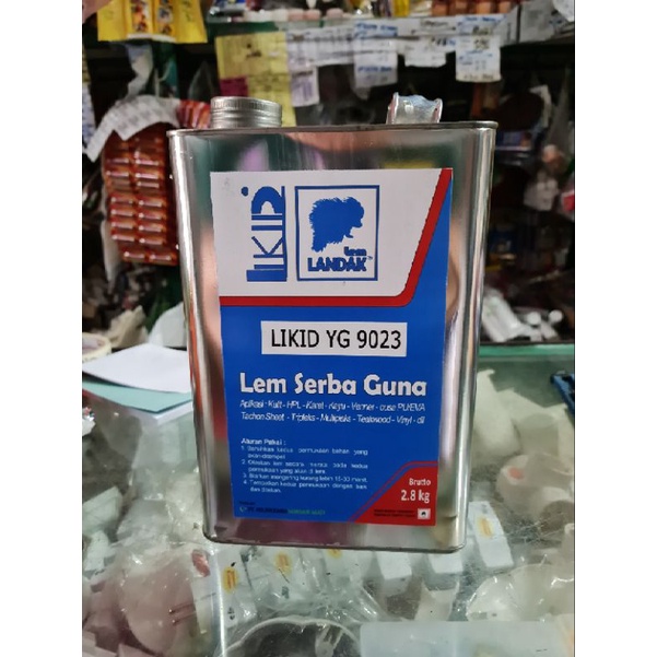 

Lem serba guna / lem kuning Cap Landak (Likid YG 9023) isi brutto 2.8kg