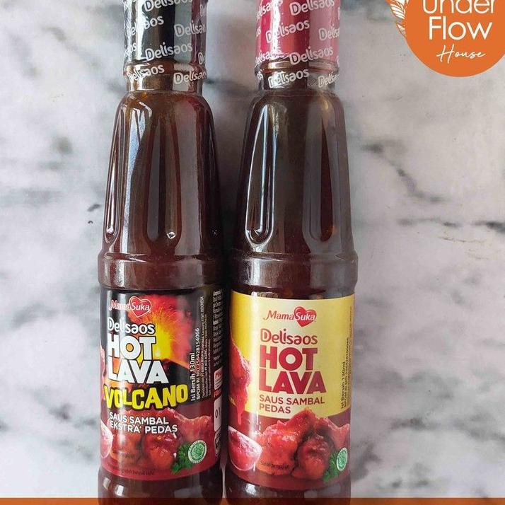 

Mall Mamasuka Delisaos Hot lava / volcano Hot lava Saos sambal super pedas richeese 130ml new