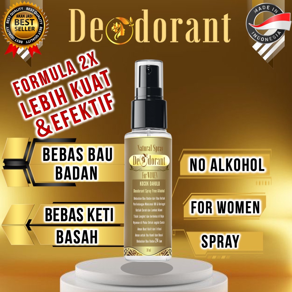 Deodorant Spray For Woman Penghilang Bau Badan Ampuh Ketiak Kering No Alkohol Pencerah Ketiak Hitam No Parfume