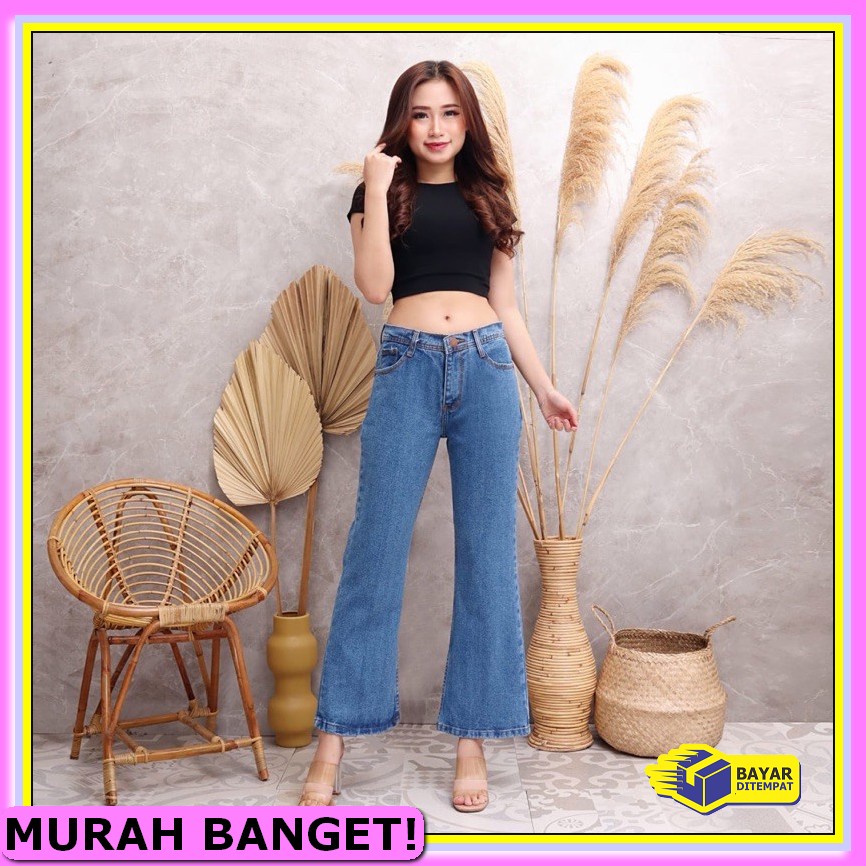 Celana Jins Jeans Wanita Model Baru Boyfriend Cewek Levis Boyfren RF127 Boyfriend Cutbray Plain //