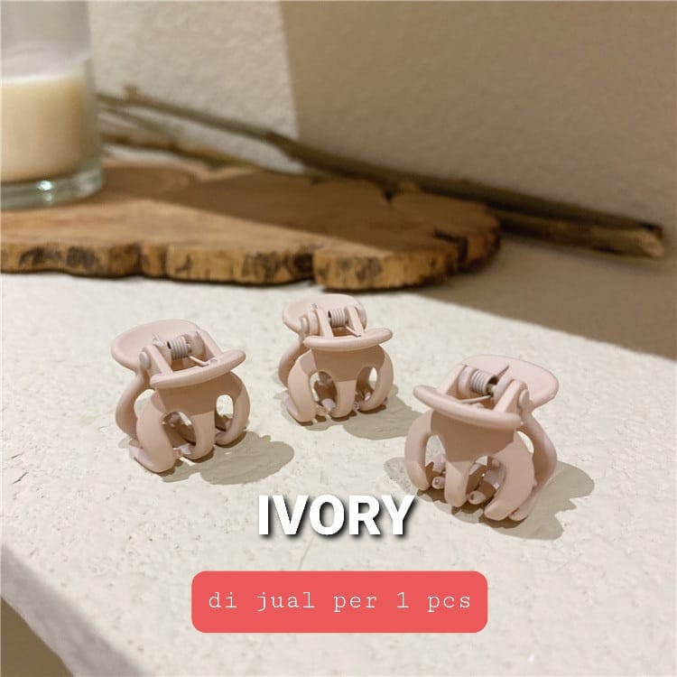 JEDAI MINI JEPIT PONI AKSESORIS RAMBUT KOREA IMPOR 2.5 CM WARNA DOFF MATT BERKUALITAS