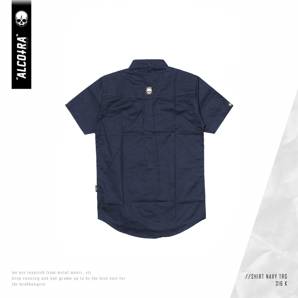 SHIRT NAVY TRG // KEMEJA LENGAN PENDEK NAVY