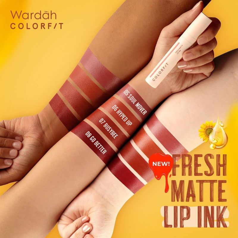 wardah colorfit Fresh Lip Ink serum