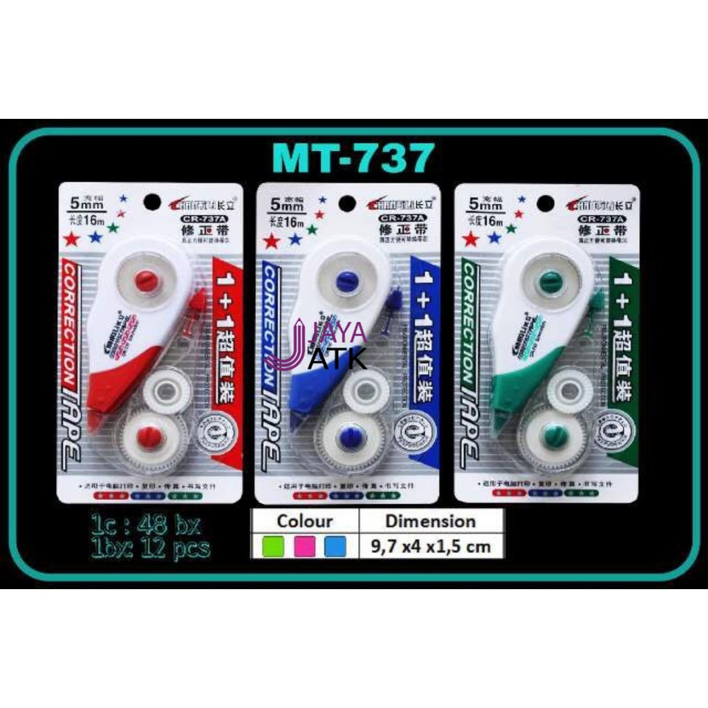 

Correction Tape + Refill 16 M x 5 mm MT-737A